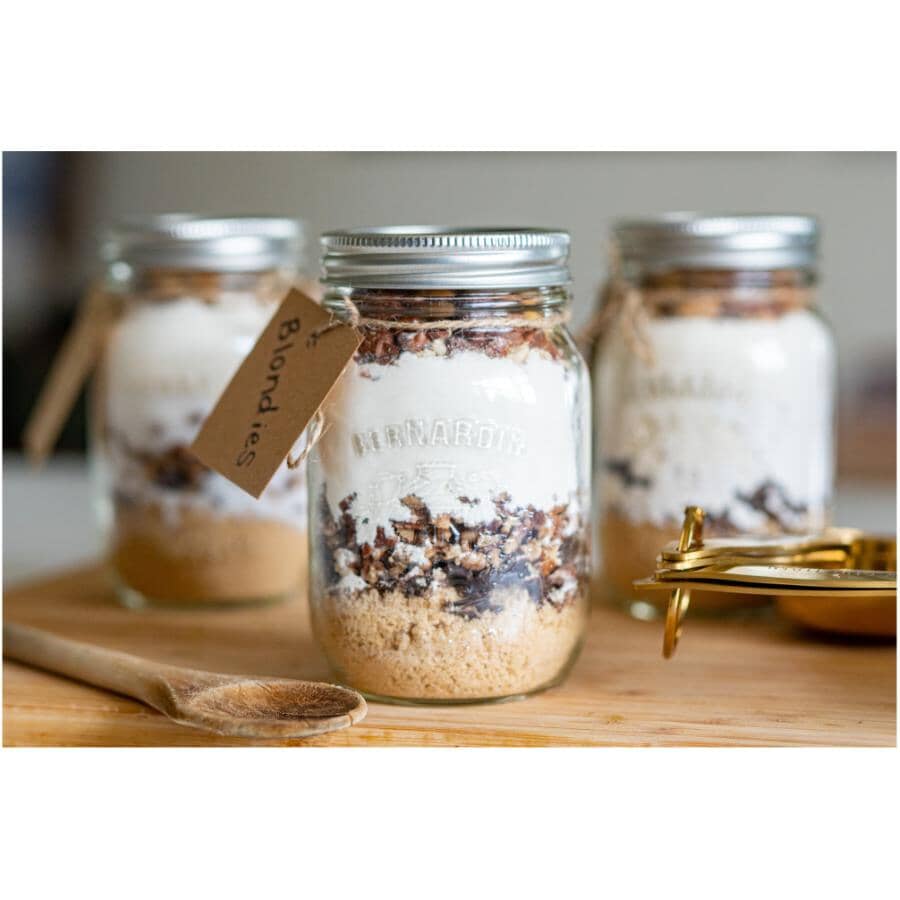 Wide Mason Jars with Lids - 500 ml, 12 Pack