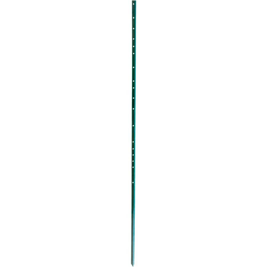 T-Rail Light Duty Steel Fence Post - Green, 7'