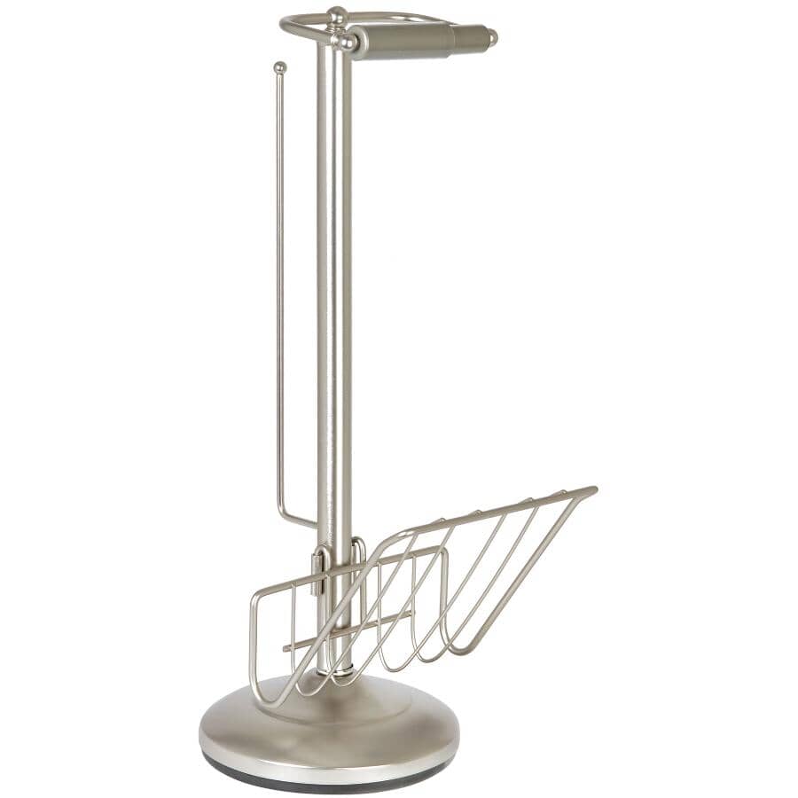 Magazine & Toilet Tissue Holder - Satin Nickel