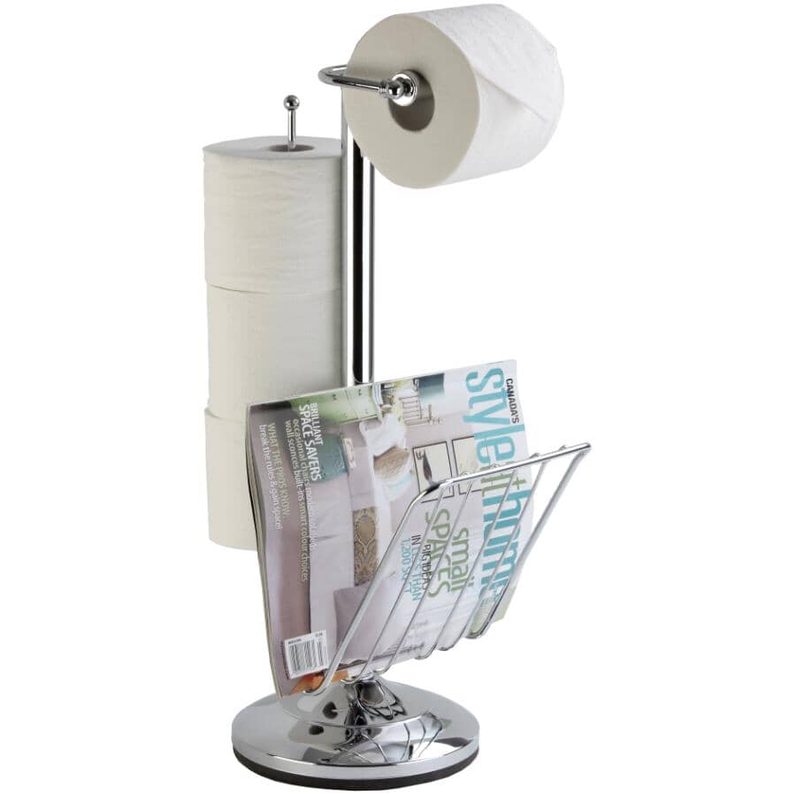 Magazine & Toilet Tissue Holder - Chrome
