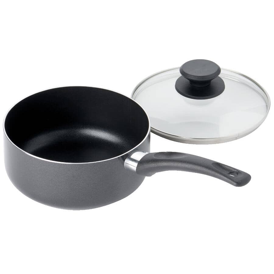 My Kitchen Non-Stick Saucepan - with Glass Lid, 1 Qt