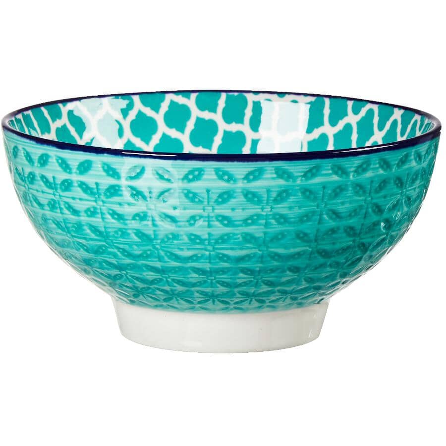 Stoneware Serving Bowl - Teal, 6"