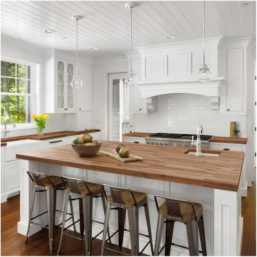 72" x 25.5" x 1.5" Finger Jointed Acacia Wood Countertop