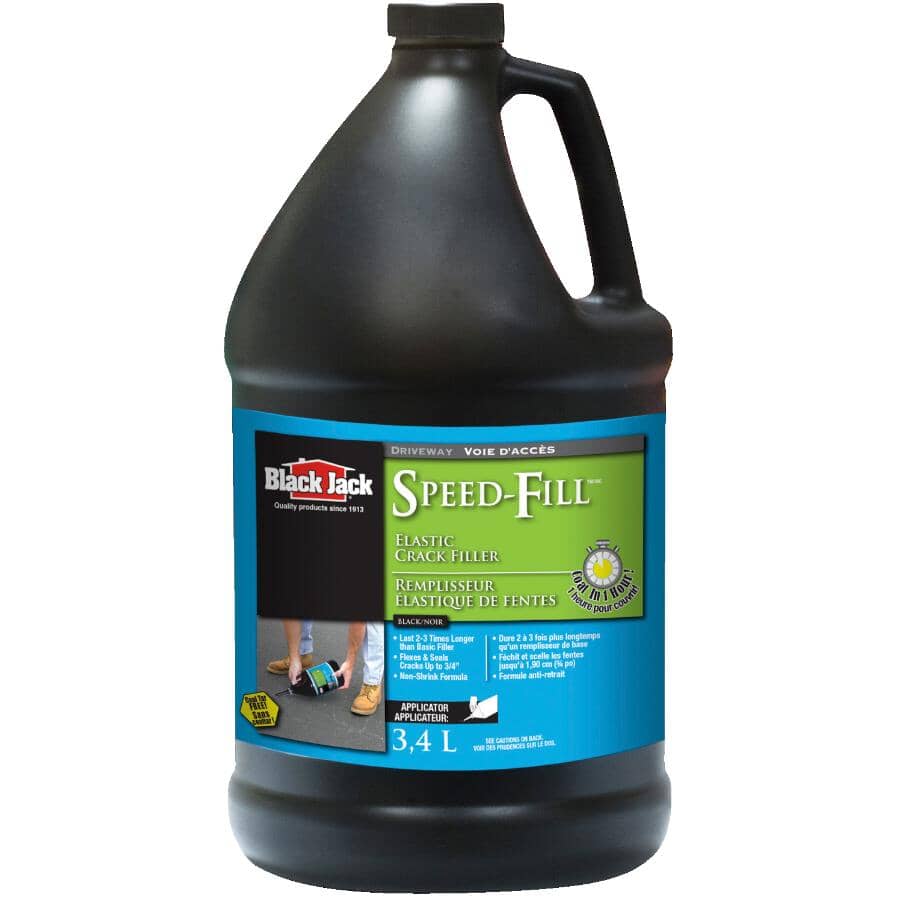 Speed-Fill Elastic Asphalt Crack Filler - Black, 3.4 L