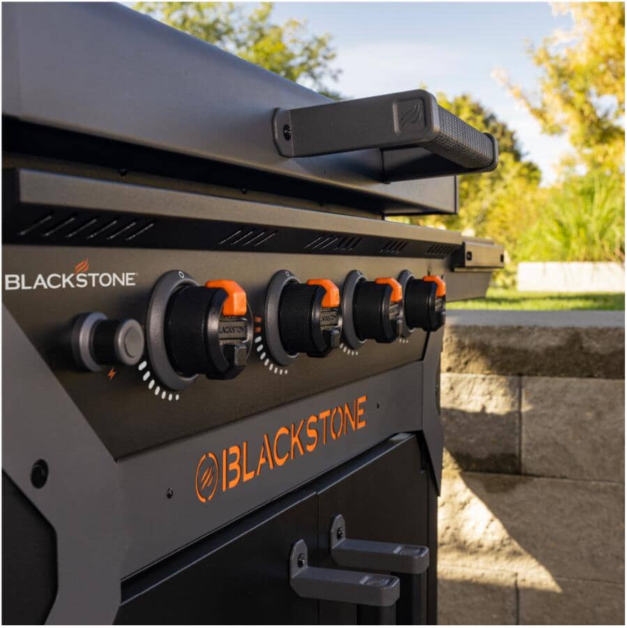 36" Original Iron Forged Griddle with Cabinet - 4 Burner, 768 sq. in.