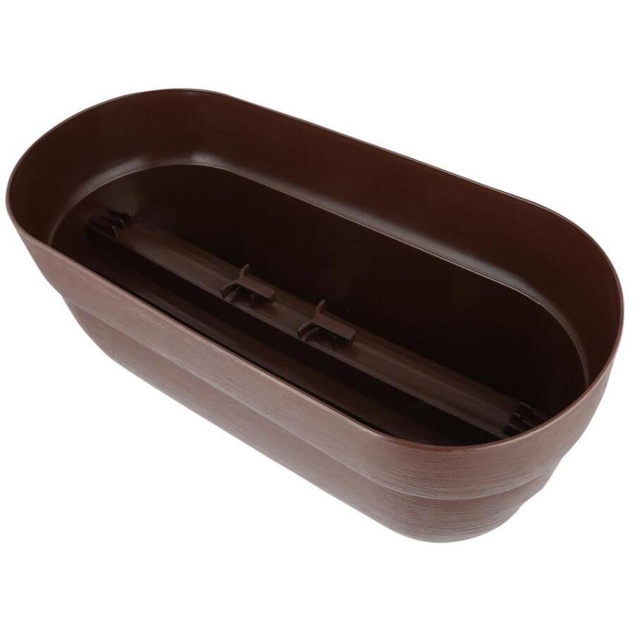 24" Deck Railing Planter - Brown