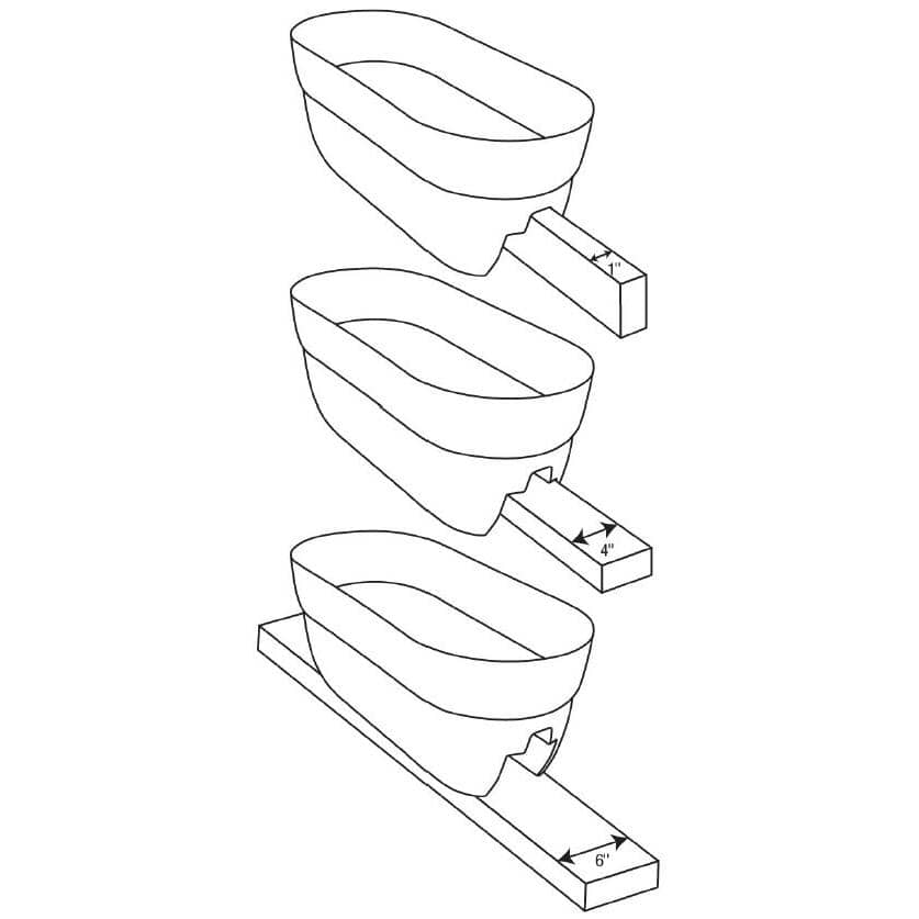 24" Deck Railing Planter - Brown