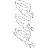 24" Deck Railing Planter - Brown