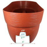 24" Deck Railing Planter - Brown