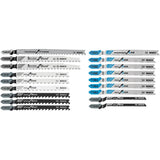 18 Piece T-Shank Jigsaw Blade Set, for Metal Cutting with Case