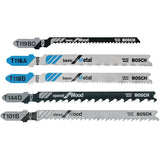 T-Shank Jigsaw Blade Set, Assorted Blades - 5 Piece