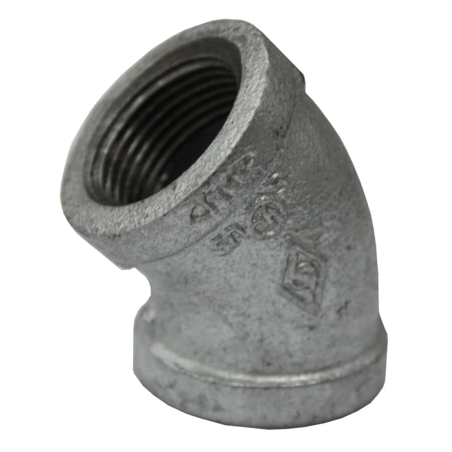1/4" Galvanized 45 Degree Elbow