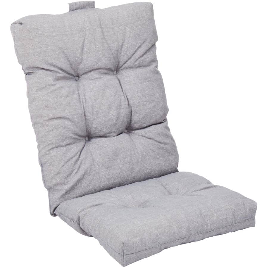 High Back Chair Cushion - Solid Grey