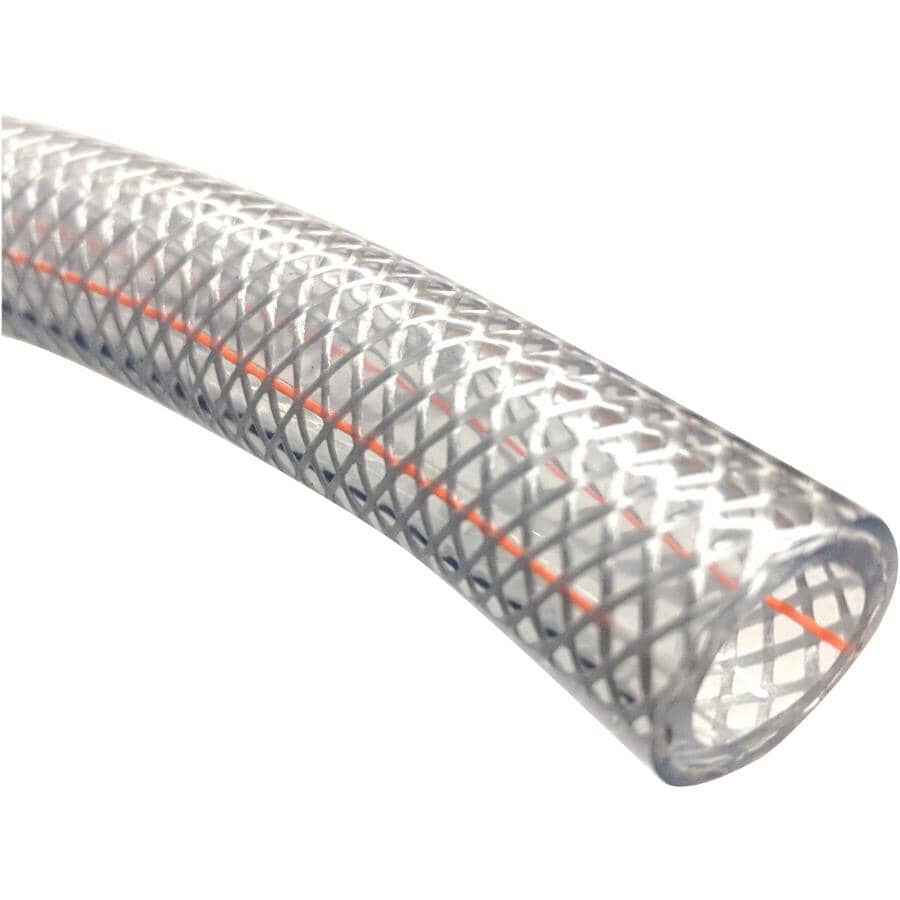 Braided Vinyl Tubing - 5/8" Inside Diameter x 7/8" Outside Diameter x 10'
