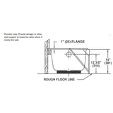 54" x 30'' Pendant Bathtub - with Left Hand Drain, White