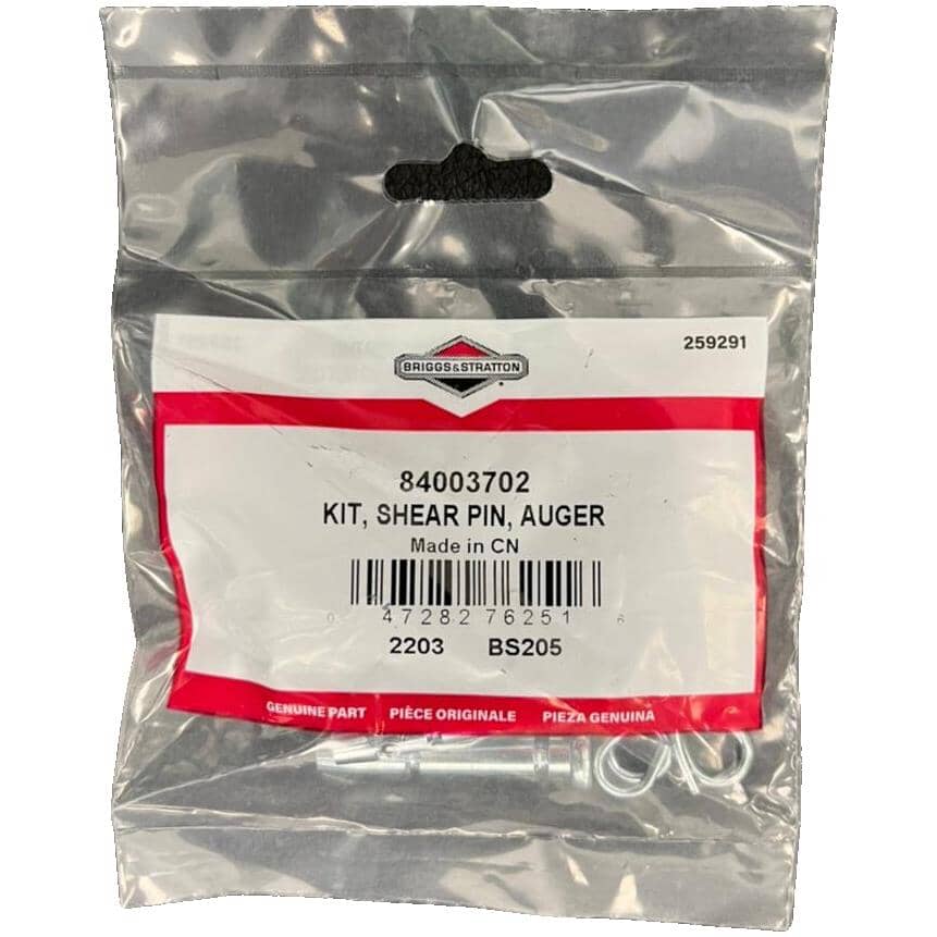 Auger Shear Pin Kit for 10/24" 2 Stage