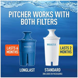 Huron Water Pitcher with Filter - White, 10 Cups