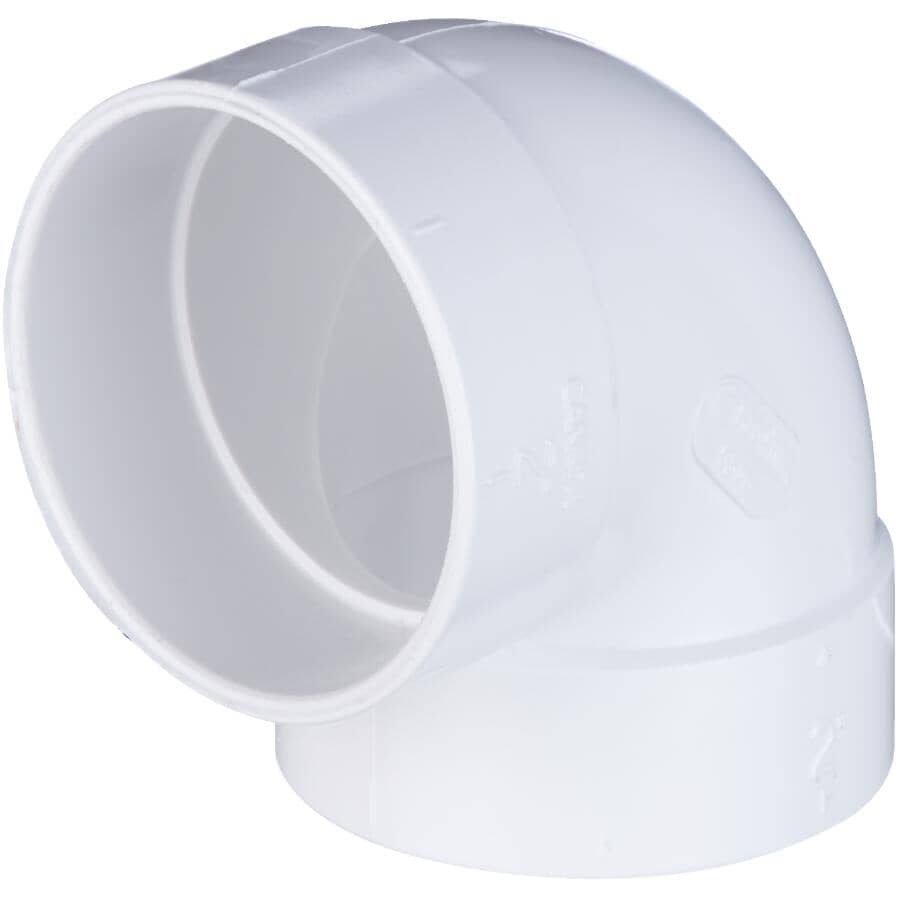 2" Central Vacuum System 90 Degree Short Elbow