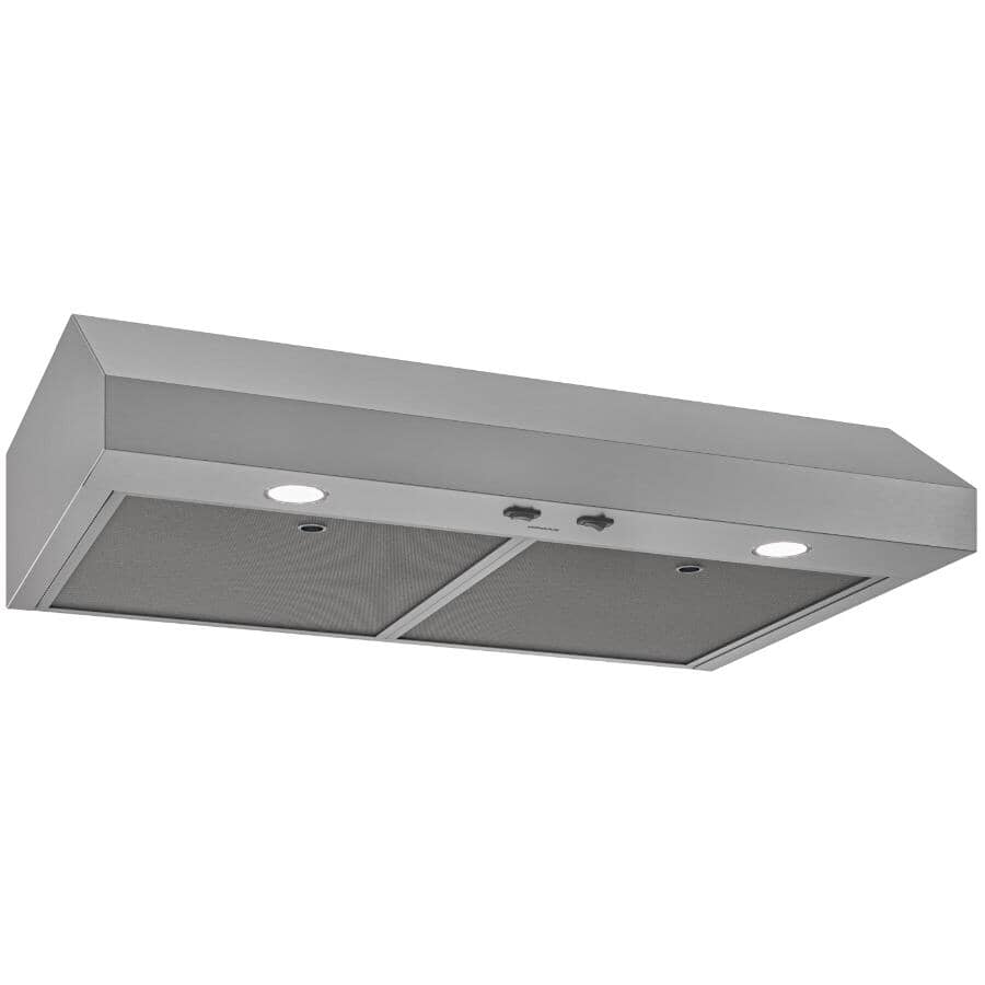 Glacier 30" Under Cabinet Range Hood - 350 Max Blower CFM, Stainless Steel