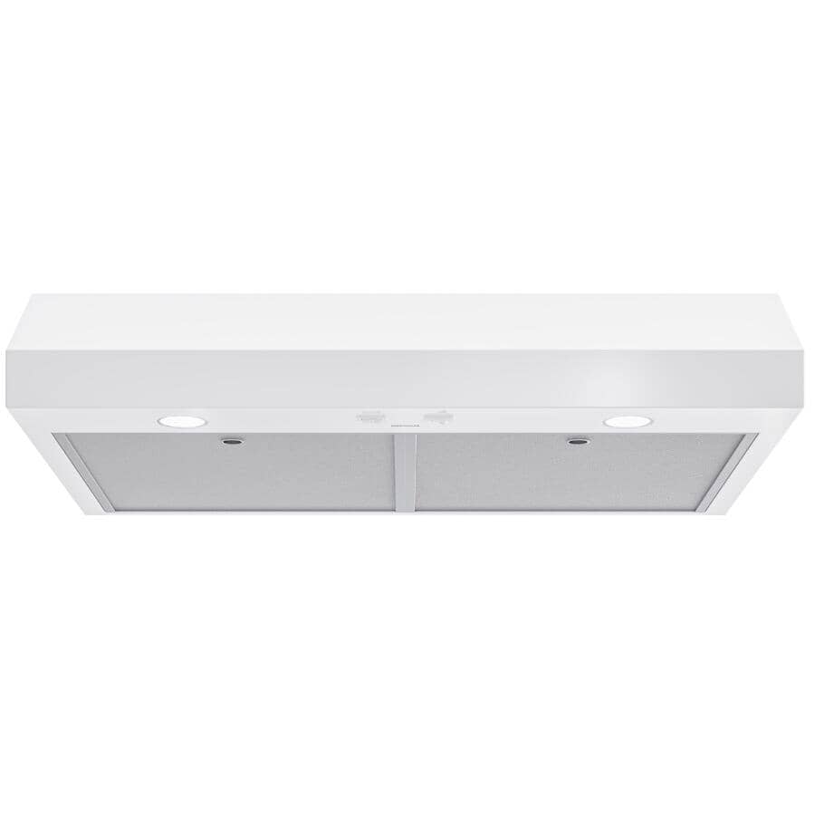 Glacier 30" Under Cabinet Range Hood - 350 Max Blower CFM, White