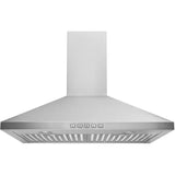 Traditional Pyramid Wall Mounted Range Hood - with LED Light, 30", Stainless Steel