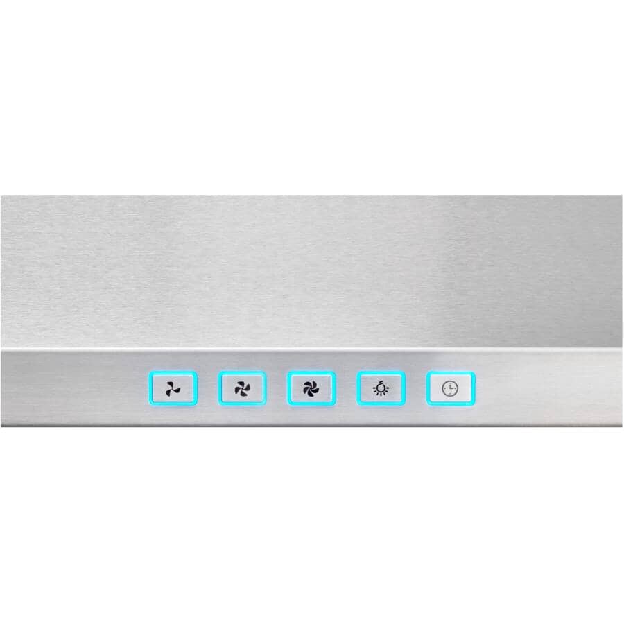 Traditional Pyramid Wall Mounted Range Hood - with LED Light, 30", Stainless Steel