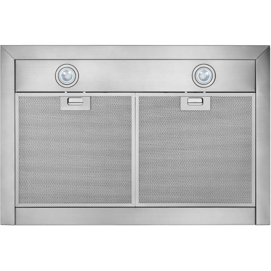 Traditional Pyramid Wall Mounted Range Hood - with LED Light, 30", Stainless Steel