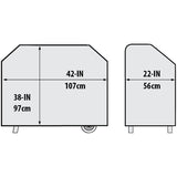 42" x 16-1/2" x 38" PVC / Polyester Barbecue Cover