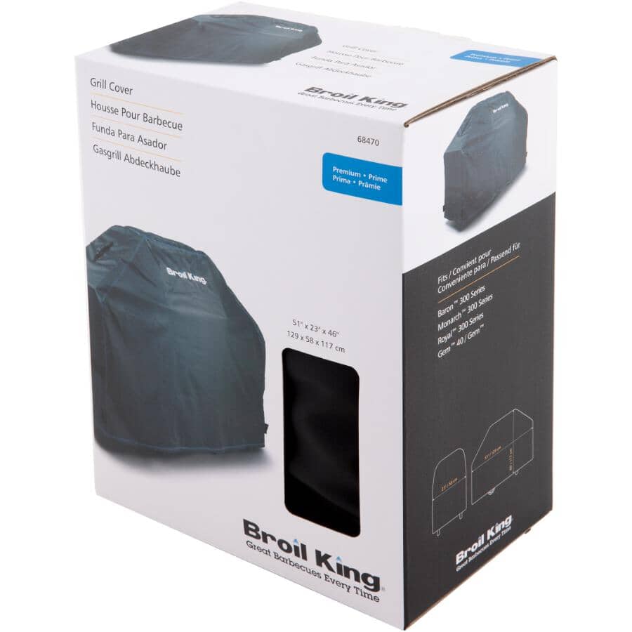 51" x 23" x 46" PVC Barbecue Cover, with Polyester Backing