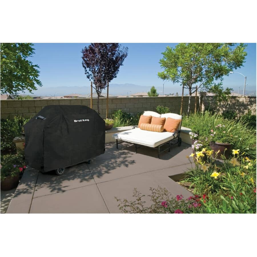 58" x 21.5" x 46" PVC Barbecue Cover, with Polyester Backing