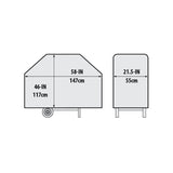 58" x 21.5" x 46" PVC Barbecue Cover, with Polyester Backing