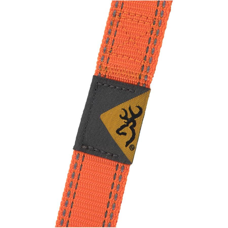 Polyester Webbing Dog Leash - Safety Orange, 1" x 6'