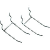 2 Pack 3" Double Hooks, for 1/4" and 1/8" Pegboard