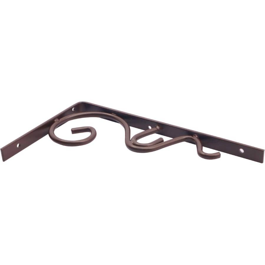 8" Decorative Daisy Shelf Bracket - Bronze
