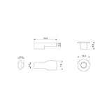 8 Pack 5mm Brass Straight Shelf Supports