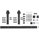 Matte Black Steel Rustic Style Visible Sliding Interior Rail System Door Track