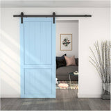 Matte Black Steel Rustic Style Visible Sliding Interior Rail System Door Track
