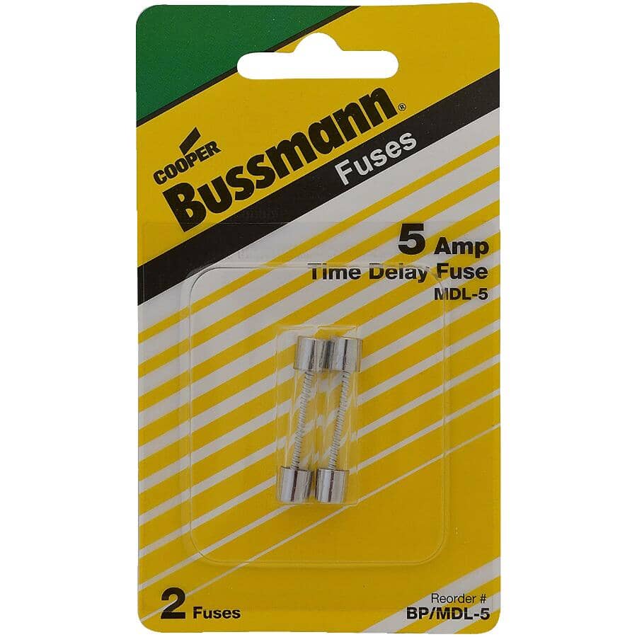 5 Amp Time-Delay Glass Fuses - 2 Pack