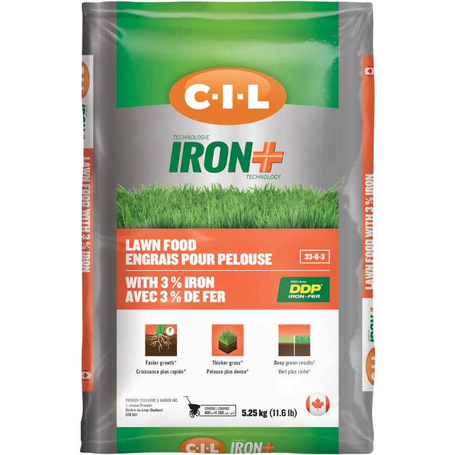 33-0-3 Iron+ Lawn Fertilizer - 5.25 kg