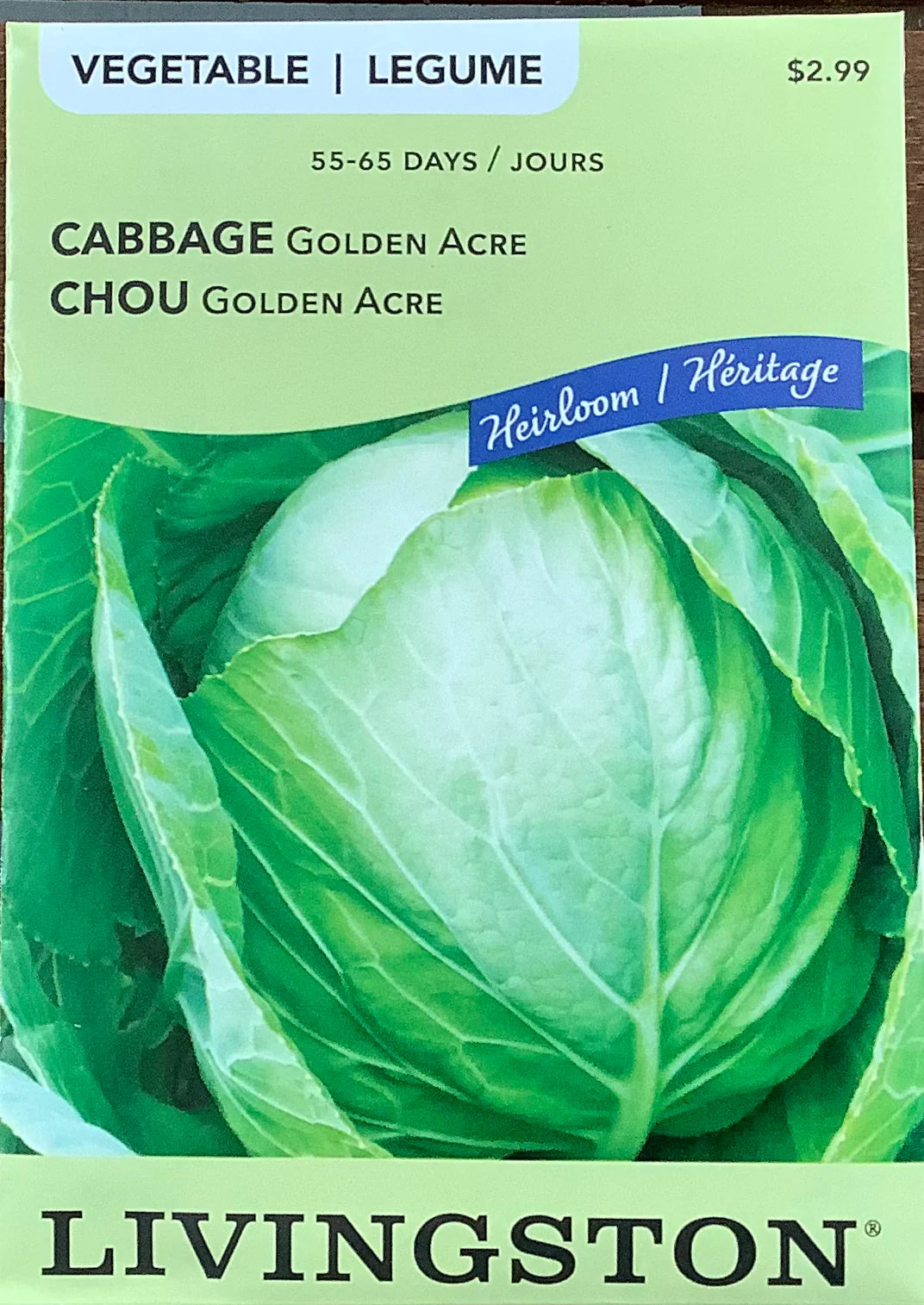 Golden Acre Cabbage Seeds