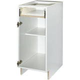 1 Door and 1 Drawer Knockdown Base Cabinet - White, 15"