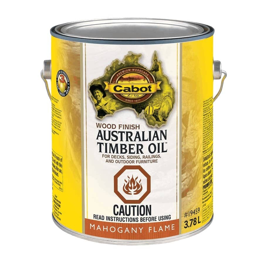 Wood Finish Australian Timber Oil Stain - Mahogany Flame, 3.78 L