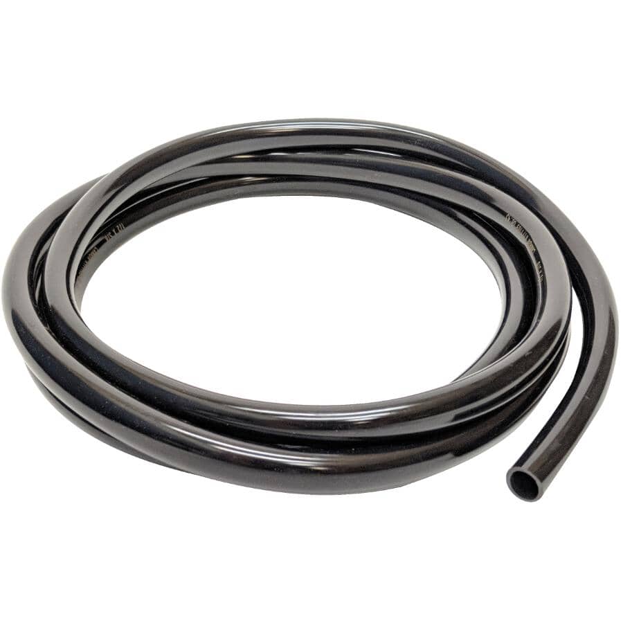 Black Vinyl Tubing - 1/2" Inside Diameter x 5/8" Outside Diameter x 10'