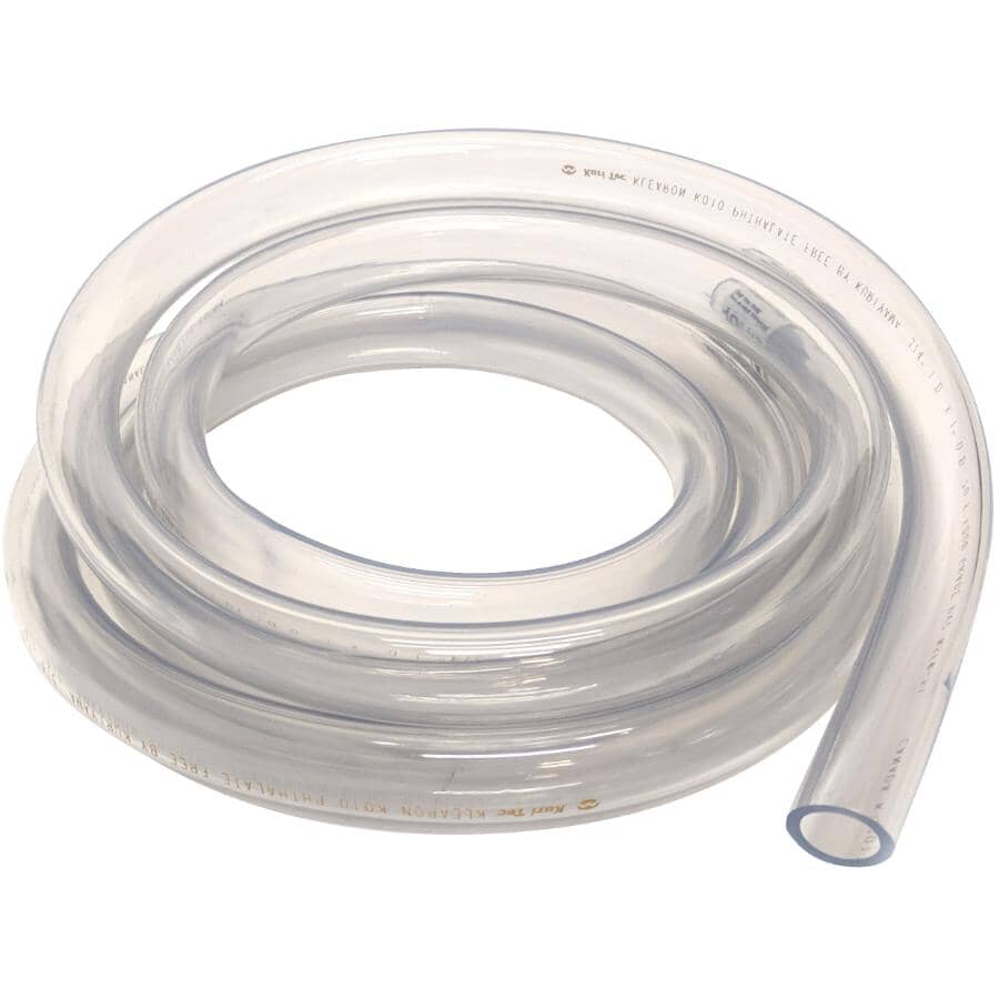 Clear Vinyl Tubing - 3/4" Inside Diameter x 1" Outside Diameter x 10'