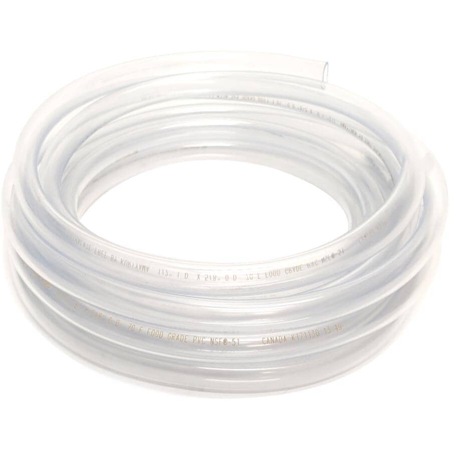 Clear Vinyl Tubing - 1/2" Inside Diameter x 3/4" Outside Diameter x 10'