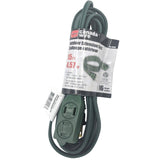 3 Outlet Outdoor Extension Cord - Green,  4.5 m