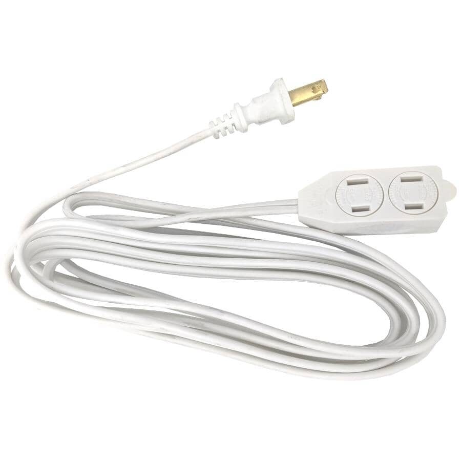 3 Outlet PXWT Outdoor Extension Cord - White, 4.5 m