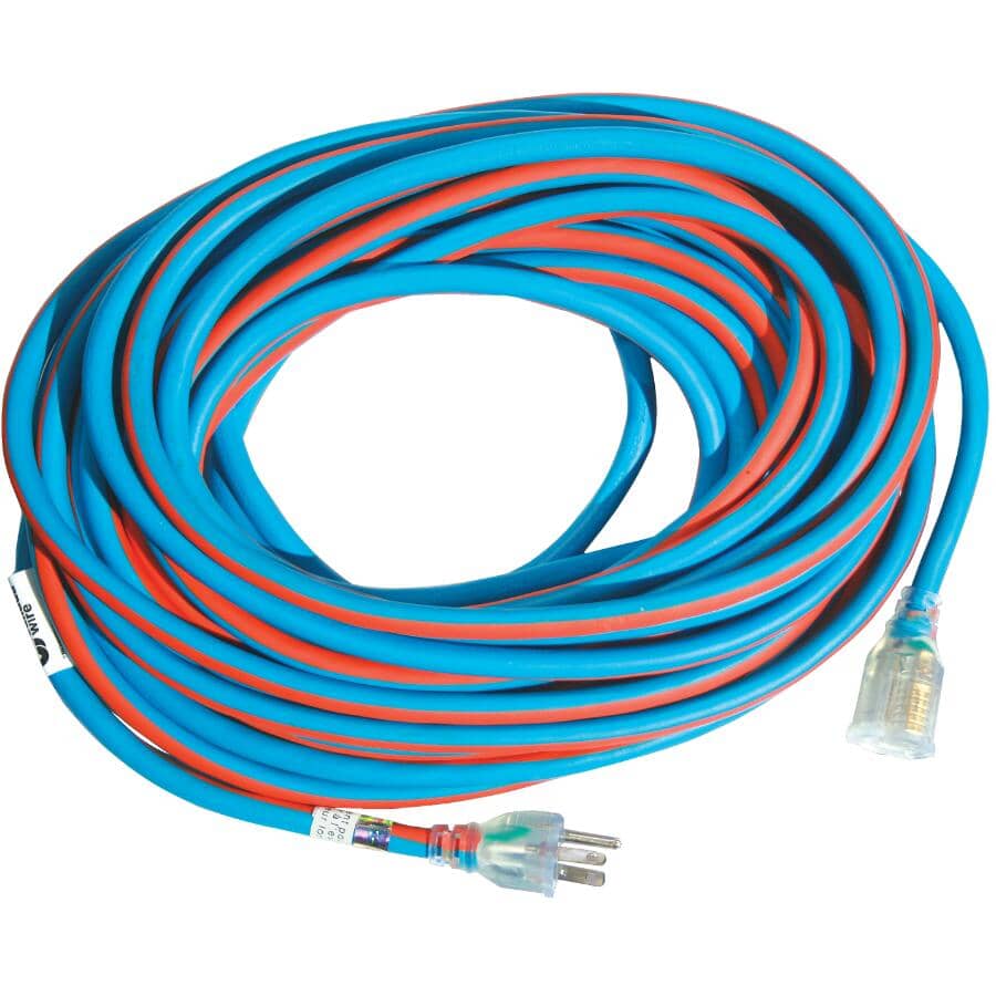 SJEOW Blue & Orange Heavy Duty Outdoor Lighted Extension Cord - 30 m