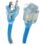 SJEOW Blue & Orange Heavy Duty Outdoor Lighted Extension Cord - 15 m