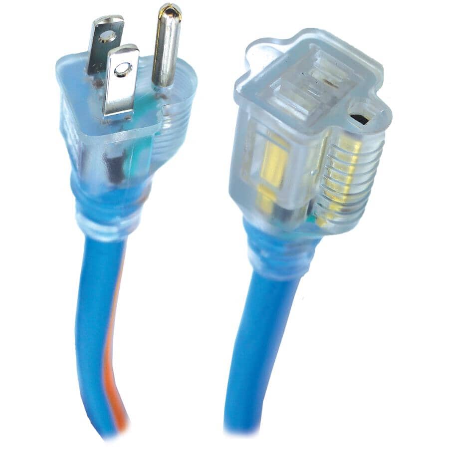 SJEOW Blue & Orange Heavy Duty Outdoor Lighted Extension Cord - 30 m